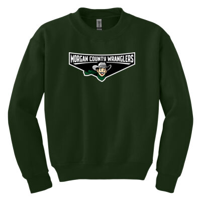 Morgan County Wranglers Front Youth Crewneck Sweatshirt Thumbnail