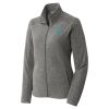 Women's Heather Microfleece Full Zip Jacket Thumbnail
